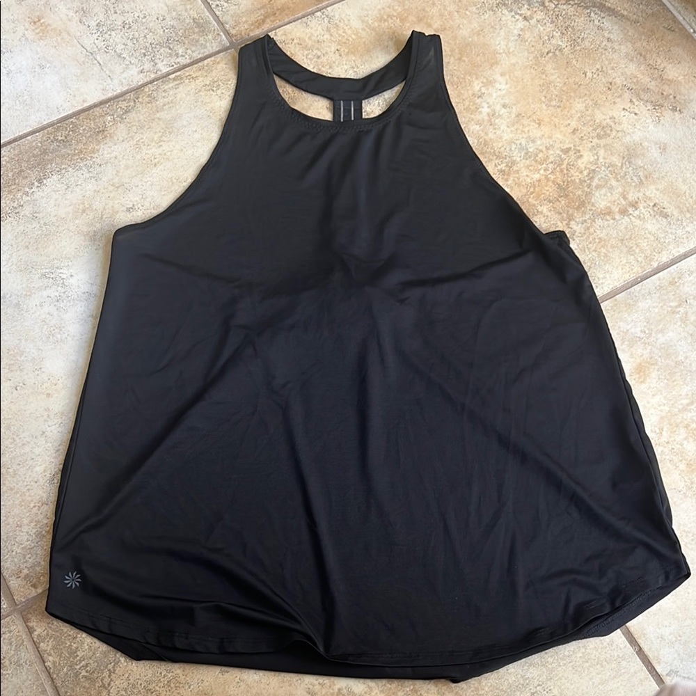 ATHLETA Black Women's Tank Top in Large Lightweight Athletic Blouse Lg